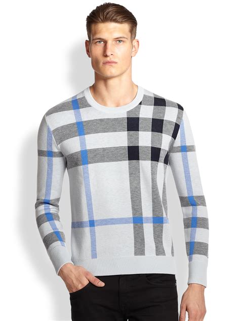 burberry check sweater on sale|Burberry sweater for men.